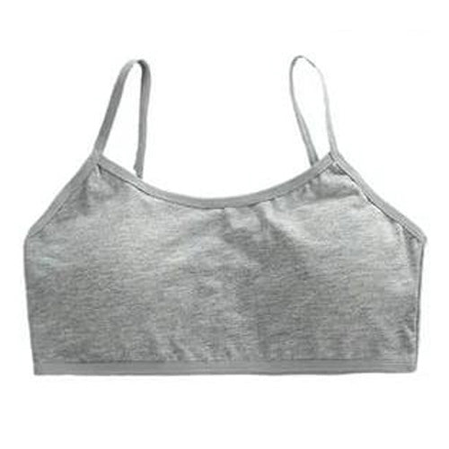 Teen Girls Padded Cotton Sports Bra – Soft & Comfortable Daily Wear Bra (Free Size, Beige)