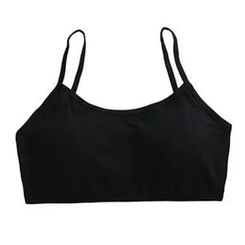 Teen Girls Padded Cotton Sports Bra – Soft & Comfortable Daily Wear Bra (Free Size, Beige)